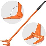 Insaga 110 Degree Pallet Buster, 48'' All-Steel Handle Deck Board Removal Tool, Durable Pallet Breaker, Multifunctional Pallet Pry Bar for Efficient Board Removal and Lift Heavy Objects