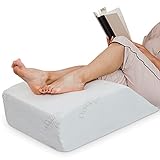 Zen Bamboo Wedge Pillows for Sleeping - Luxury Foam Leg Elevation Pillow for Leg & Back Discomfort w/ Removable Cover