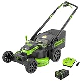 Greenworks 80V 25' Brushless Cordless ( Self-Propelled) Lawn Mower (75+ Compatible Tools), 5.0Ah Battery and Charger Included