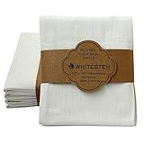 WHITESTEM Flour Sack Dish Towels | 33”X38” |2-Pack | Natural | 130 Thread Count Ring Spun Cotton,Blank Towels for Easter, Kitchen Dish Towels, Kitchen Towels, Hand Towels, Tea Towels and Dish Cloths