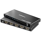 HDMI Splitter 1 in 4 Out 4K 60Hz 4:4:4, AVIDGRAM HDMI 4 Port Splitter with Copy, Downscaler, and Auto Mode for Four Identical Display Support 1080p 120Hz HDCP 2.2 HDR10 18Gbps 3D (Mirror Only)