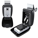 SUPERLIT Portable Punch Button Combination Window and Wall Lock Box for Car Keys, Great for Ride Share, Turo, GetAround Contactless Safe Lockbox