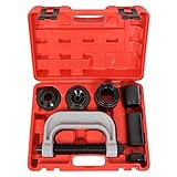 Jack Boss Ball Joint Press and U Joint Removal Kit, 10 PCS with Portable Storage Case of Bushing Press Kit Tools, Fits Most 2WD and 4WD Cars and Light Trucks
