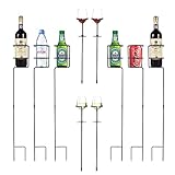Urban Deco Heavy Duty Outdoor Drink Holder Set of 10, Stakes Beach Cup Holders for Yard Beverage Holder Stakes, 6 Packs Plus Extra 4 Goblet Drink Holders