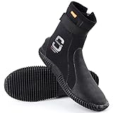 SARHLIO Neoprene Dive Boots Zippered Premium 3mm with Anti-Slip Sole for Water Sports Scuba Diving Snorkeling Rafting kayaking Windsurfing(M10W11)