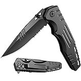 KEXMO Pocket Knife for Men Women, 3.26'' Pocket Knife with Clip / Safety Liner Lock, Everyday Carry Tactical Folding Knife for EDC Camping Survival Hiking Self Defense Fishing Outdoor Activities