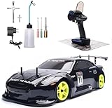 RePaLY 1/10 Nitro RC Cars Truck for Adult 14IN Professional Fast Drift Remote Control Car Nitrogen 18CXP Nitro Engine RC Vehicle 4WD 80KM/H Metal Chassis Gas RC Cars Hobby Grade Racing Car