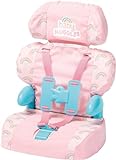 Casdon Baby Huggles Toys - Pink Booster Seat - Car Seat For Dolls with Adjustable Headrest & Buckles - Fits Dolls Sizes Up to 14' - Suitable for Preschool Toys - Playset for Children Aged 3+