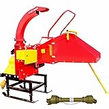 8' PTO Wood Chipper Tree Shredder 3 Point Farm Tractor Implement - with Auto Feed