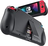 NEWDERY External Battery Station for Nintendo Switch (6.2' LCD Model), 10000mAh Backup Charger Case Support PD Quick Charging with 2 Extra Game Card Slots Adjustable Kickstand for Nintendo Switch