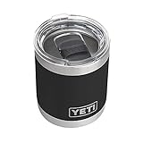 YETI Rambler 10 oz Lowball, Vacuum Insulated, Stainless Steel with MagSlider Lid, Black