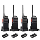 Retevis H-777S Two Way Radios Rechargeable, Walkie Talkies Long Range, 2 Way Radio, VOX Handsfree, Durable, for Worker Office Camping Hiking(4 Pack)