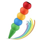 Kids Stylus Pens for Touch Screens - Mixoo Gourd-Shape Creative Fun Stylus 5 Pcs Colorful Rubber Stylus for Children, Compatible with iPad iPhone Tablets Samsung Galaxy All Touch Screen Devices