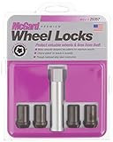 MCGARD 25357 Tuner Style Cone Seat Wheel Locks Black (M12 x 1.5 Thread Size) - Set of 4, 4 Locks / 1 Key
