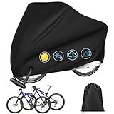 Bike Cover Outdoor Waterproof Bicycle Covers - 210D Oxford Waterproof Upgrade - Bicycle Cover for 2 Bikes Anti Dust Sun Rain UV Wind Proof with Lock Holes Storage Bag for Mountain Road Electric Bike