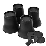 BTSD-home Bed Risers 6 Inch Heavy Duty Furniture Risers Adjustable Table Risers Suitable for College Dorm Twin XL, Sofas, Couches, TV Stands and Chairs (4 Pack, Round)