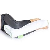 Sleep Yoga Knee Pillow for Back Sleepers & Side Sleepers - Ergonomically Designed Down Alternative Between & Under Knee Pillow for Knee Support & Sciatica Pain Relief, Hypoallergenic & Washable