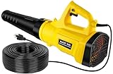 Leaf Blower, 3000W High Power Turbine Handheld Electric Leaf Blower, with 82 feet Extra Long Power Cord, 6-Gear Wind Speed Regulation, for Lawn Care, Yard, Garage, Patio, Blowing Leaves and Snow