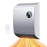 VAGKRI Electric Wall Heaters, 2S 1500W Fast Heating Space Heaters for Indoor Use, Energy Efficient Indoor Space Heater Panel Wall Heaters with 3 Fan Speeds, Thermostat, Remote, 12H Timer, UL 1278 Test