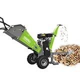 Wallemac 6” inch max. Wood Chipper Shredder with Tow Hitch 14HP Gas Powered B&S Engine Electric Start EPA Certified (B&S Engine, Electric Start)