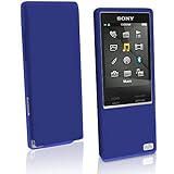 for Sony A15 Case,Silicone Skin Case Cover for Sony Walkman NWZ-A15 NWZ-A17 NW-A25 NW-A27 8GB 16GB 32GB & 64GB + Screen Protector (Blue)