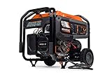 Generac 8011 GP7500E Dual Fuel Portable Generator, Black/Orange