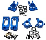 Caster Block & Steering Blocks & Rear Stub Axle Carriers Compatible with Traxxas 1/8 Sledge 4WD Upgrades Sledge 4WD Parts Monster Truck Rc Car,Aluminum Alloy Replace #9537#9532#9552(Dark Blue)
