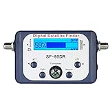 AGPtek Digital Satellite Signal Finder Meter for Dish Network Directv FTA with Compass and Audio Tone - Blue