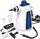 Pressurized Handheld Steam Cleaner, Multi-Surface All Natural Steamer for Cleaning, Portable Steam Cleaner Carpet and Upholstery with 9-Piece Accessories, Steam Cleaner for Car, Floor, Grout and Tile