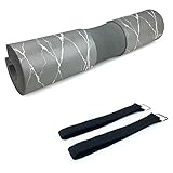 Barbell Pad for Squats, Lunges and Hip Thrusts - Squat Pad Weight Lifting Bar Cushion Pad Protector for Neck and Shoulder - Fit Standard and Olympic Bars - Gray Marbling