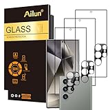 Ailun Glass Screen Protector for Galaxy S24 Ultra [6.8 Inch] 3Pack + 3Pack Camera Lens Tempered Glass Fingerprint Unlock 0.25mm Ultra Clear Anti-Scratch Case Friendly [Not For S24/S24 Plus]