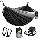 Camping Hammock for Outside,Double Hammock with Tree Straps(18+1Loops) 210T Nylon Parachute Lightweight Portable Hammock for Outdoor Travel,Hiking,Backpacking,Hunting,Outdoor,Beach,Camping Gear-660LBS