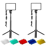 Photograph Lighting 2 Packs 120 LED Light Kits for Shooting Streaming Professional, Studio Lights for Video Recording Videos Camera & Photo YouTube Stream Cameras and Video Panel Equipment Portable