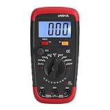 Digital Capacitance Meter Multimeter Professional Capacitor Tester 0.1pF - 20000uF with LCD Backlight and Safety Jacket Max 1999 Display