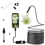 USB Endoscope Type C Borescope for OTG Android Phone, 5.5 mm 0.21 Inch Inspection Snake Camera Waterproof, Scope Camera with 6 Adjustable LED Lights /2M(Not for iPhone)