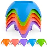Beach Cup Holder-Beach Accessories for Vacation Beach Drink Holder Sand Cup Holder Beach Essentials Must Haves Beach Gear Beach Trip Must Haves for Women Adults Family Friends(Multi-Color,5 Packs)