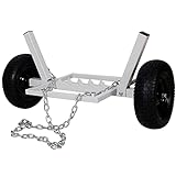 CuisinSmart Log Dolly and Holder with 16.5 Inch Penumatic Tire Log Skidder for Wood Transport 1100LBS Capacity White
