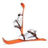 Tundra Wolf skis with one Size bindings for Snow Play, Skills, Technique and Fun Fitness (Gray)