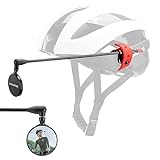 ROCKBROS Bike Helmet Mirror, Convex Mirror, Aluminum Alloy Moldable Frame, Detachable Fixing Way, Cycling Mirror Fit 90% Bicycle Helmet, Lightweight, Bike Accessories