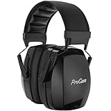 ProCase Noise Reduction Safety Ear Muffs, NRR 35dB Noise Cancelling Ear Protection Headphones, Hearing Protection Ear Defenders for Shooting Gun Range Mowing -Black