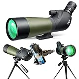 Gosky 20-60x60 HD Spotting Scope with Tripod, Carrying Bag and Scope Phone Adapter - BAK4 45 Degree Angled Spotter Scope Bird Watching Wildlife Scenery