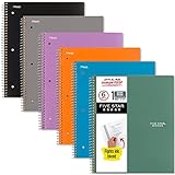 Five Star Spiral Notebook, 6 Pack, 1-Subject, Graph Ruled Paper, Fights Ink Bleed, Water Resistant Cover, 8-1/2' x 11', 100 Sheets, Assorted Colors Will Vary (73549)