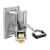 New Star Foodservice 7006872 Extra Heavy Duty French Fry Cutter 3/8' with Wall Bracket, Fixed Counter or Wall Mount Silver