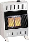 ProCom ML100TPA-B Ventless Propane Gas Infrared Space Heater with Thermostat Control for Home and Office Use, 10000 BTU, Heats Up to 500 Sq. Ft., Includes Wall Mount and Base Feet, White