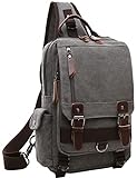 mygreen Sling Backpack for Men and Women One Shoulder Single Strap Backpacks Canvas Laptop Cross Body Messenger Sling Bag Pack for Travel, Outdoor Sport