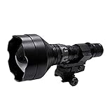 ATN IR850 Supernova Infrared Illuminator for hunting, law enforcement,Military use, includes IR Illuminator, Easy rail mounting system, single lithium battery and battery charger,Black
