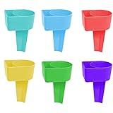 Beach Cup Holder Multifunction Beach Cup Holder Sand Grass Drink Holder for Beverage Phone Sunglasses Sunscreen Key Vacation Accessory Beach Gear -6 Pack