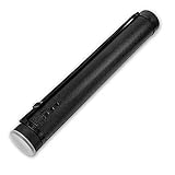 DEWEL Document Tube,Plastic Expanding Poster/Art/Document Storage Tube 24.5 to 40 inches Adjustable with Carrying Strap Waterproof and Light-Resistance Telescoping Carrying Case (Black-Large Size)