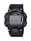 Casio Men's 'Super Illuminator' Quartz Resin Casual Watch, Color:Black (Model: W-736H-1AVCF)
