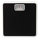 Taylor Precision Products Analog Scales for Body Weight, Rotating Dial, 300 LB Capacity, Black Textured Mat with Durable Metal Platform, Easy to Clean, 10.0 x 10.0 Inches, Black